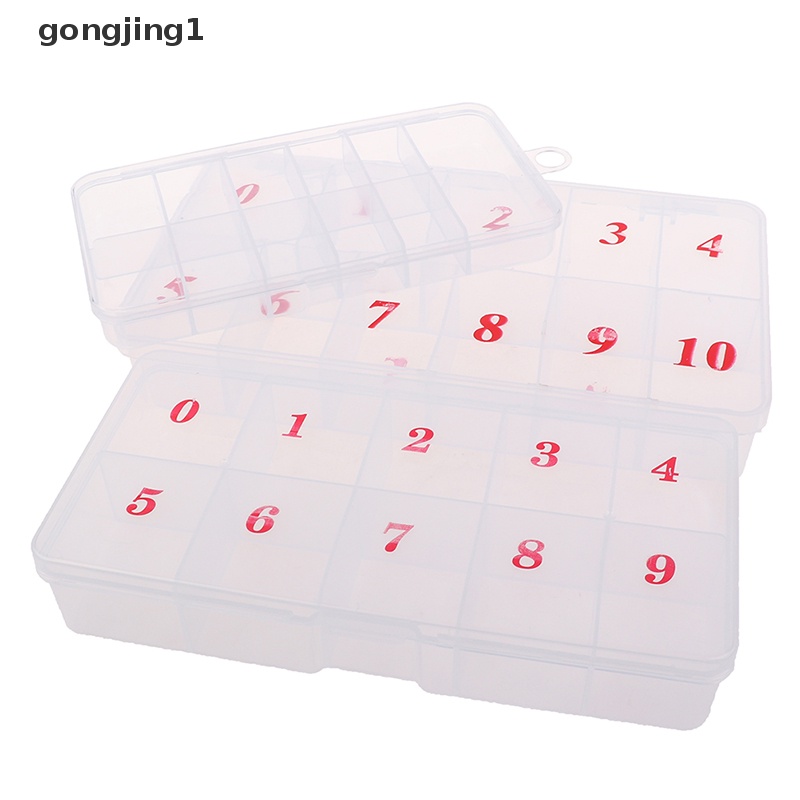 Ggg 10/11Grids Nail Art Rhinestones Permata Aksesoris Wadah Kosong Tempat Penyimpanan Case Box ID