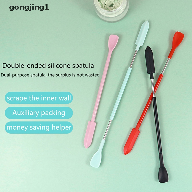 Ggg 1Pcs Scraper Kepala Ganda Silikon Krim Kosmetik Scraper Set Alat Makeup ID