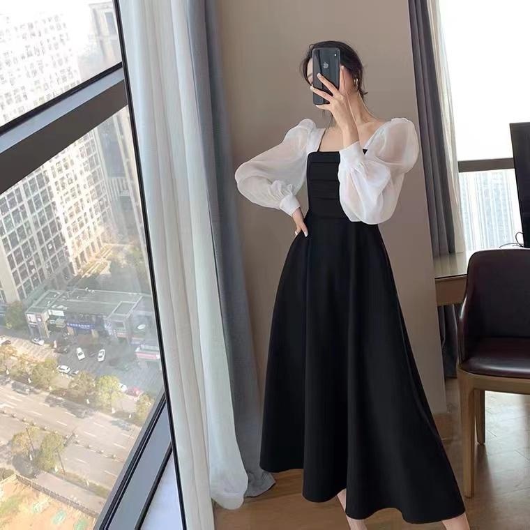 BEFAST - ZSO OOTD WANITA DRESS LISA / DRESS VINEL / LongDress Wanita Terbaru / Fashion Wanita Ala Style Korean / Dress Maxy Lengan Panjang Unik / Outfit Wanita Pesta Trendy / Dress Leher Kotak Terlaris