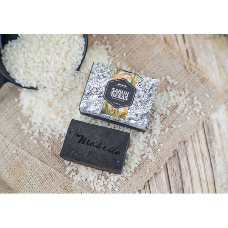 ✿ MADAME ✿ MABELLO SABUN BERAS ORGANIC RICE SOAP - SABUN BERAS ALAMI 60 GR BPOM