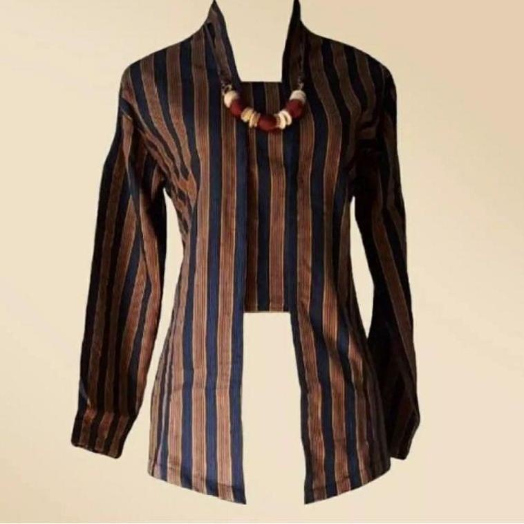 Lurik Kualitas Premium.. BAJU COUPLE SURJAN KEBAYA LURIK BIRU BAJU LURIK ADAT JAWA JOGJA SOLO KEBAYA