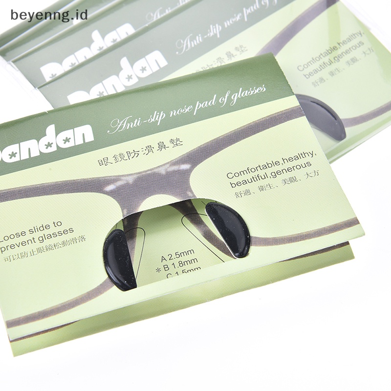 Beyen 5pasang 1.8mm anti-slip Silikon Bantalan Hidung Kacamata sunglass Kacamata spectacles ID