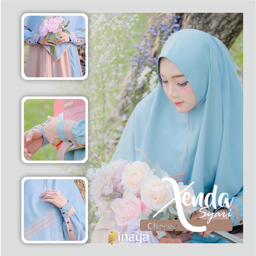 Gamis Dewasa Xenda Dress Set Khimar by Inayalesy