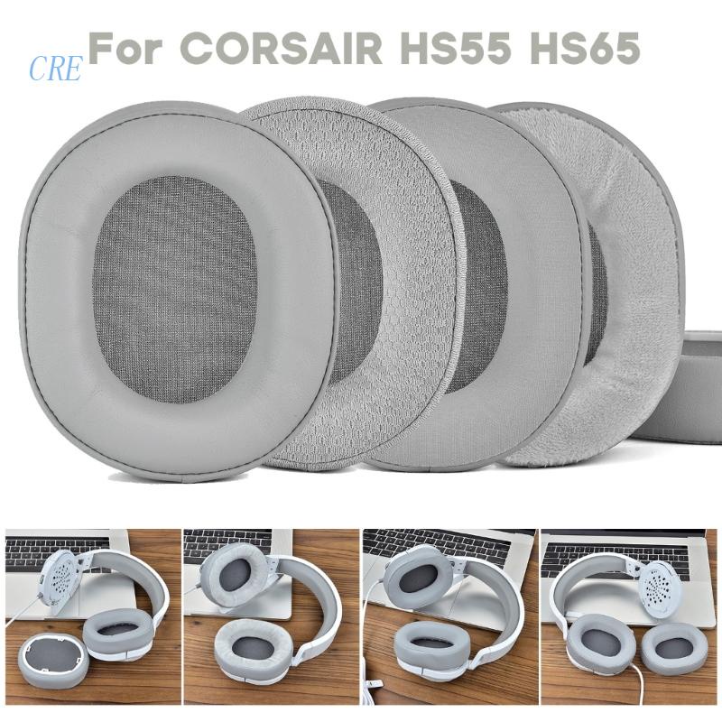 Cre Headset Ear Pads Gesper Bantalan Peredam Kebisingan Headset Untuk CORSAIR HS55 HS65