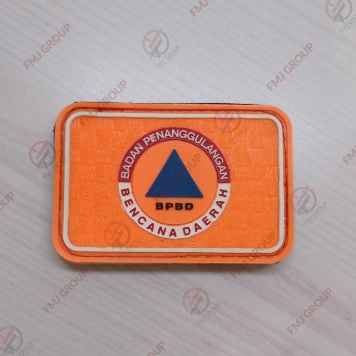 Patch BPBD / Patch Karet Logo BPBD Perepet / Patch Rubber Perekat BPBD