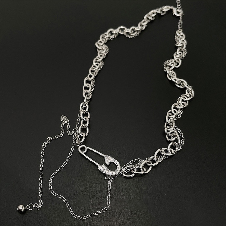 Goldkingdom Aksesoris Perhiasan Fashion Ready Stock Logam Tulang Selangka Rantai Dibungkus Kalung Gender Wanita Jarum Kalung