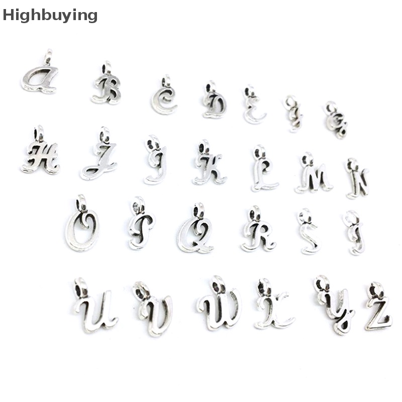 Hbid 26Pcs 26huruf Alfabet Inggris Ch Liontin DIY Handmade Perhiasan Craft Glory