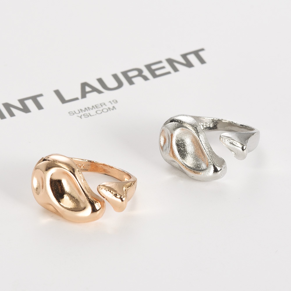 Cincin Terbuka Cembung Cekung Tidak Teratur Sederhana/Kepribadian Geometris Cincin Jari Warna Perak/Fashion Pesona Pasangan Perhiasan Hadiah
