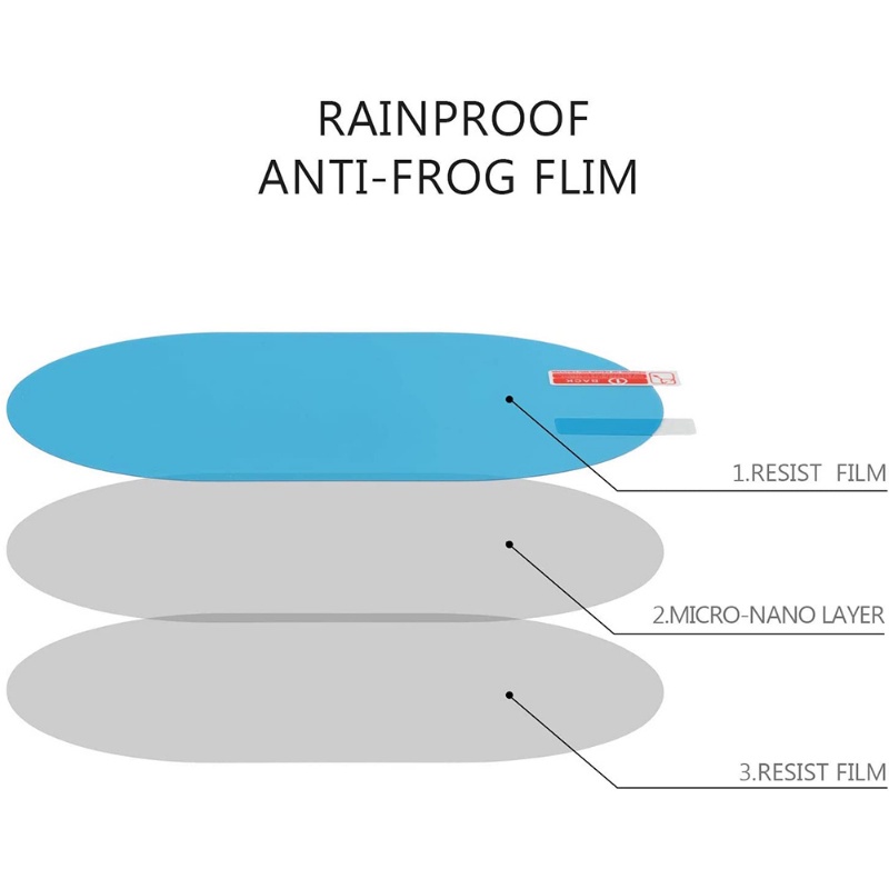 2pcs Kaca Spion Mobil Film Tahan Hujan Tahan Air Anti-Kabut Stiker Kaca Jendela Film Pelindung Stiker Aksesoris Mobil