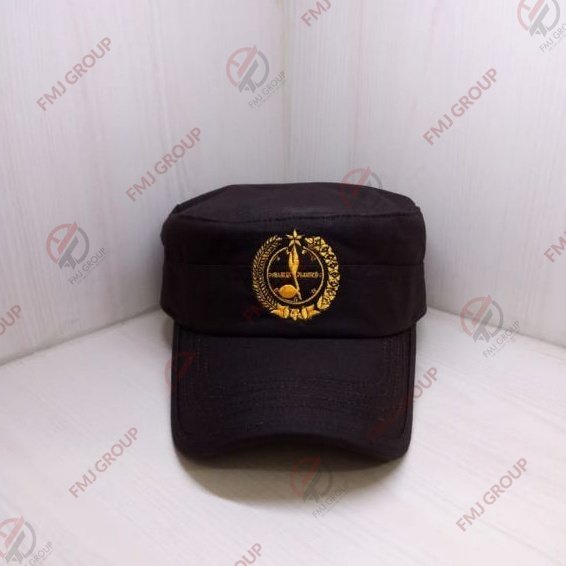 Topi Komando PRAMUKA Cokelat Kopi / Topi Komando Loreng Gurun Terbaru / Topi Komando Logo Pramuka