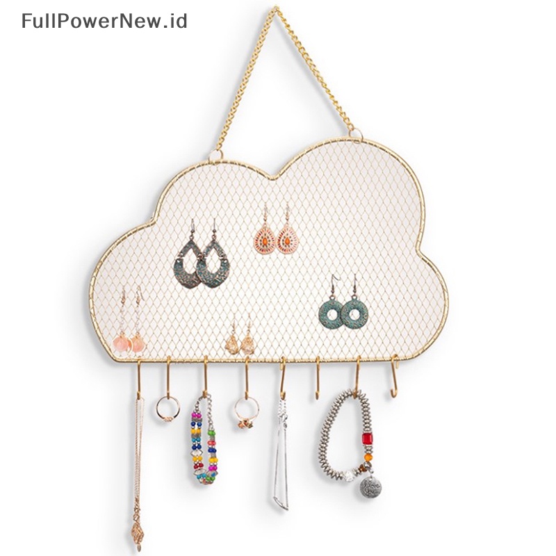 Power Gantung Anting Stud Dinding Organizer Perhiasan Hias Diamond Grid Hook ID