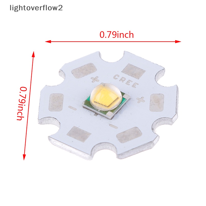 [lightoverflow2] Cree XML2 XM-L2 10W Putih Merah Hijau Biru Kuning chip LED Daya Tinggi+PCB 16/20mm [ID]