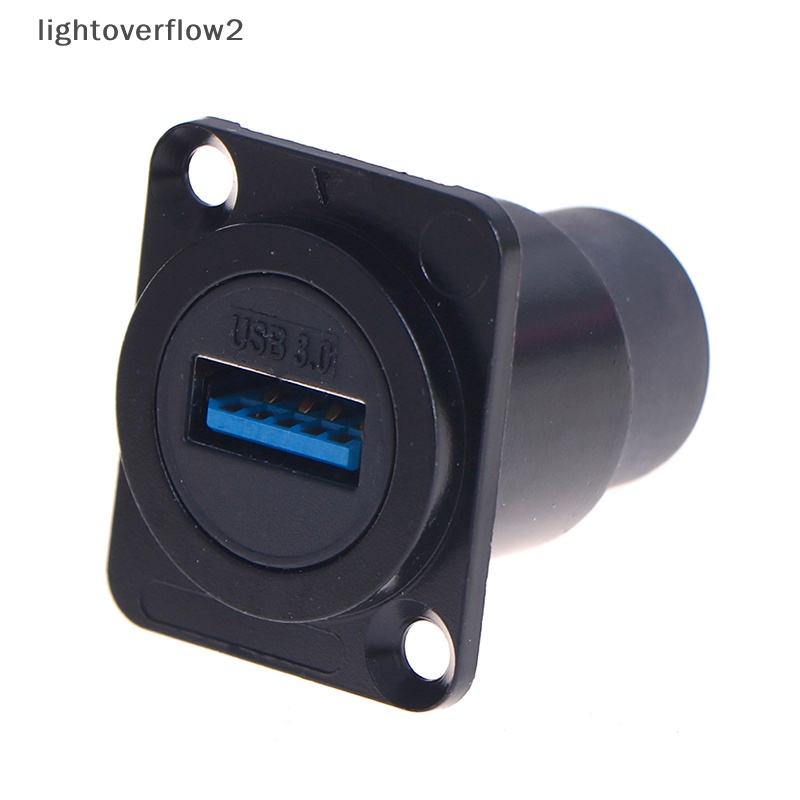 [lightoverflow2] Tipe D Metal USB Socket Double Pass Konektor USB 3.0 Connector Panel Moung [ID]