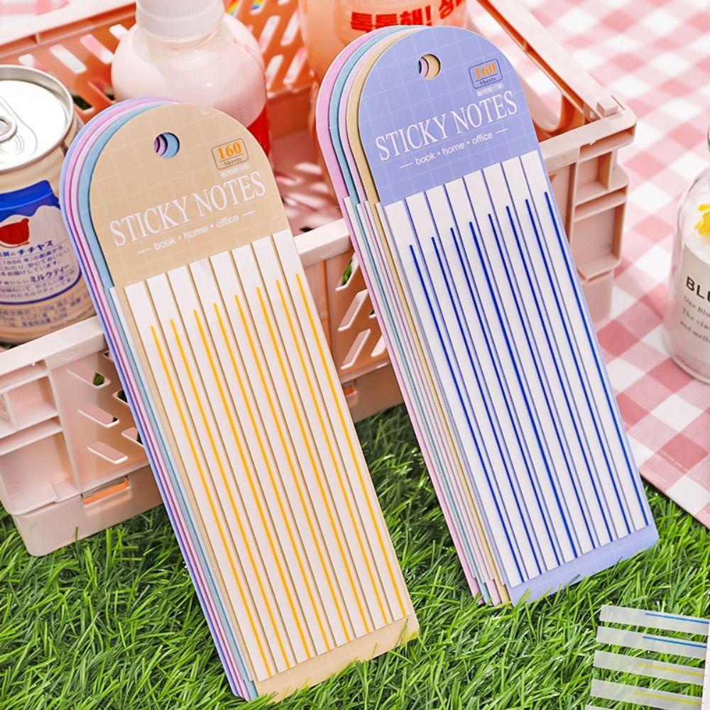 Mxbeauty Label Nota Tempel Panjang 160lembar Label Baca Anak Label Perlengkapan Kantor Bookmark Student Writable Index Sticker