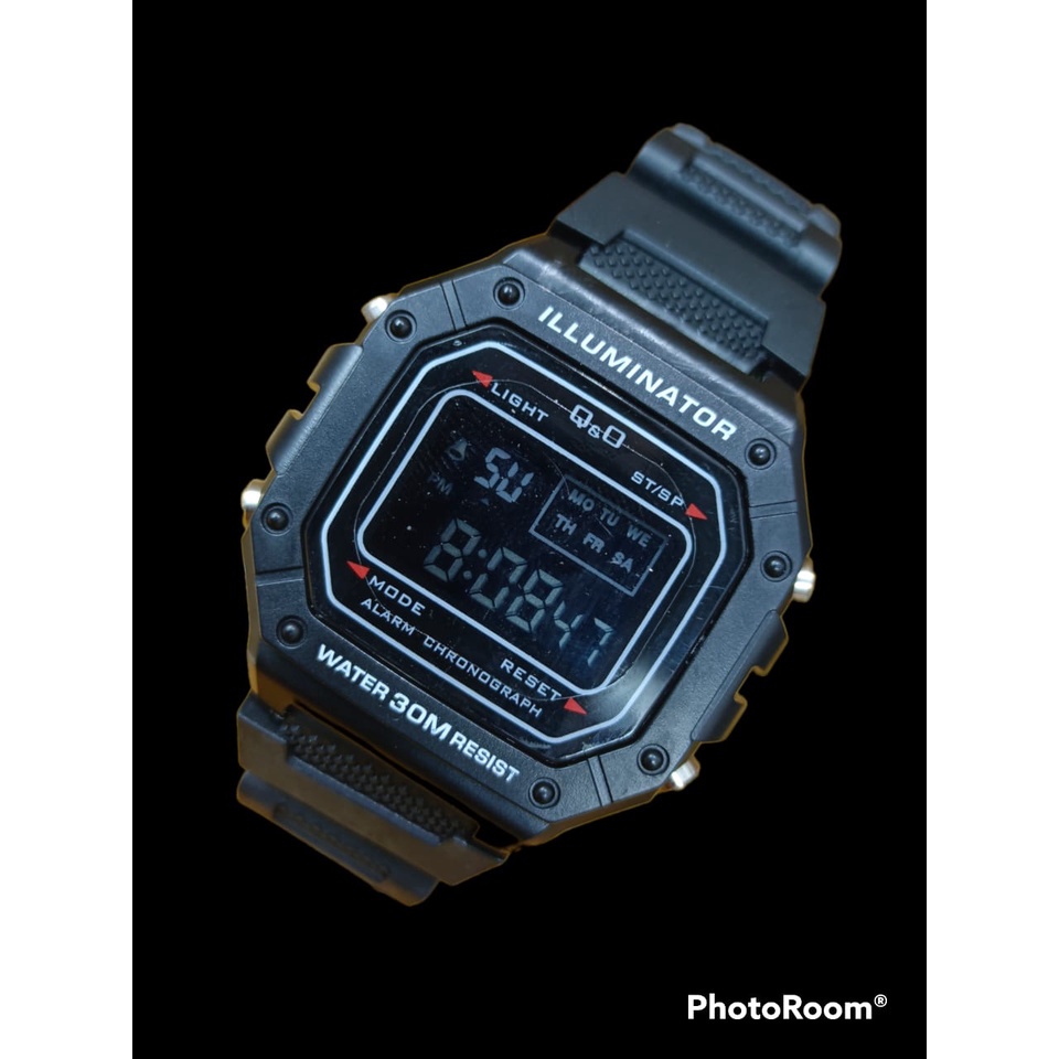 BSHOP-JAM TANGAN DIGITAL ORIGINAL PRIA WANITA Q&amp;O QQ QNO QNQ WATER RESISTANT