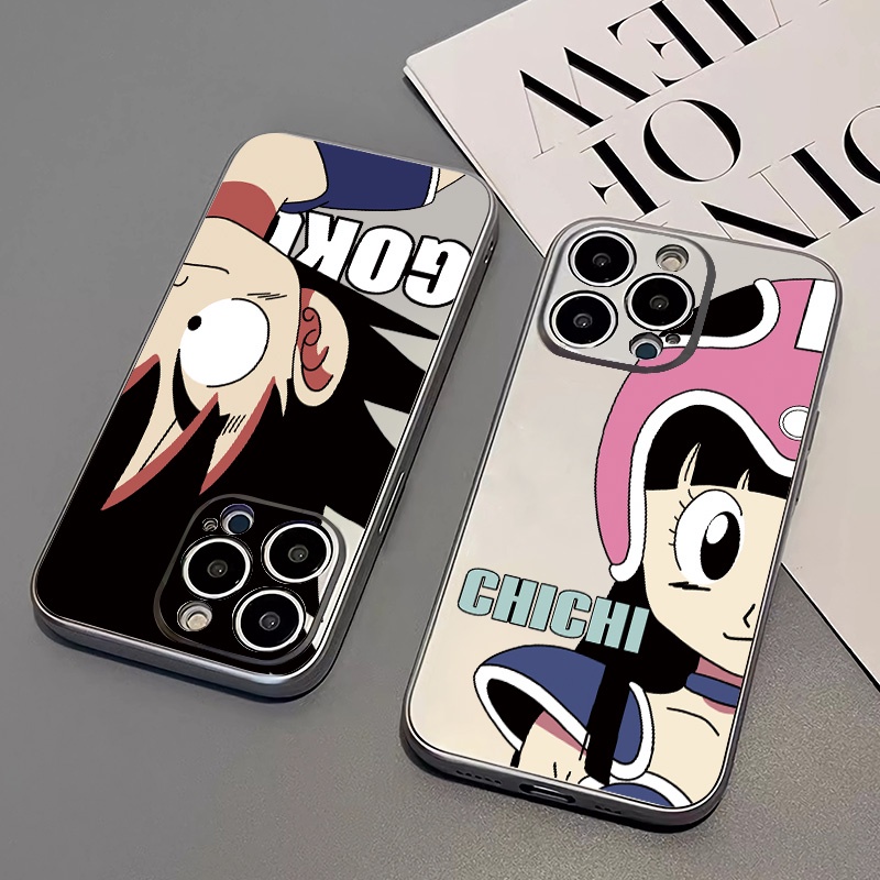 IPHONE Cute Couple Soft Electroplate Case Kompatibel Untuk Iphone14 13 12 Pro Max Casing Ponsel11 XS XR X8 +7 6S Plus Mini TPU Silikon Shockproof Cover