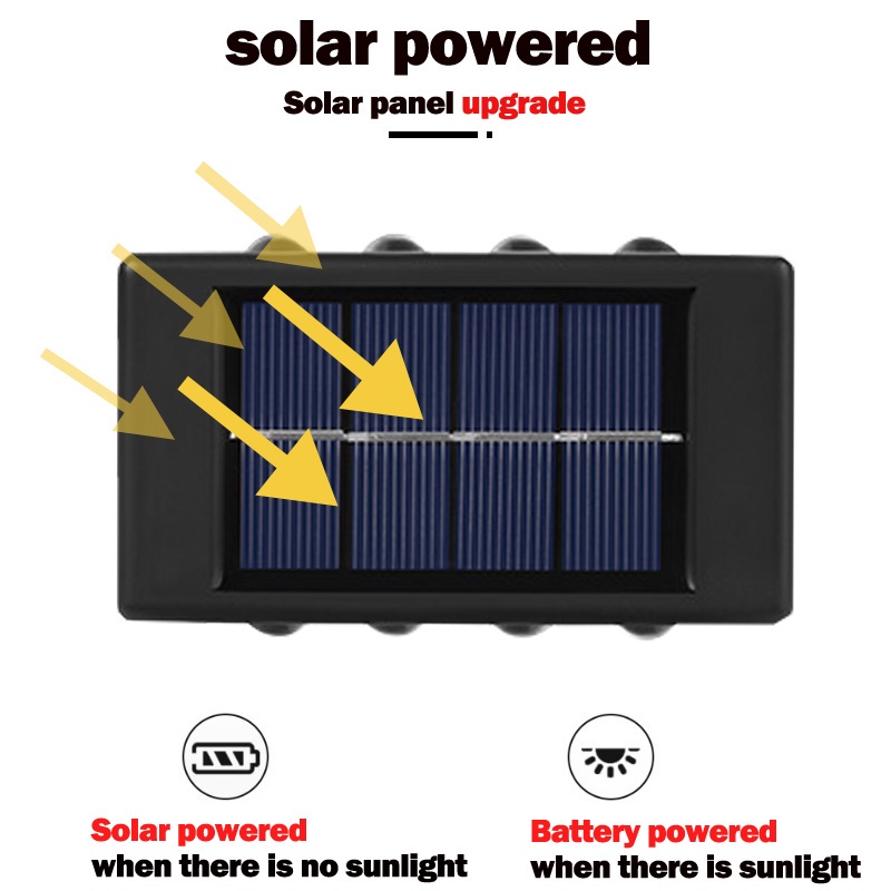 【COD】16LED Lampu Dinding Outdoor/Tenaga Surya Lampu/Lampu Solar Sensor Cahaya/Lampu Dinding Lampu