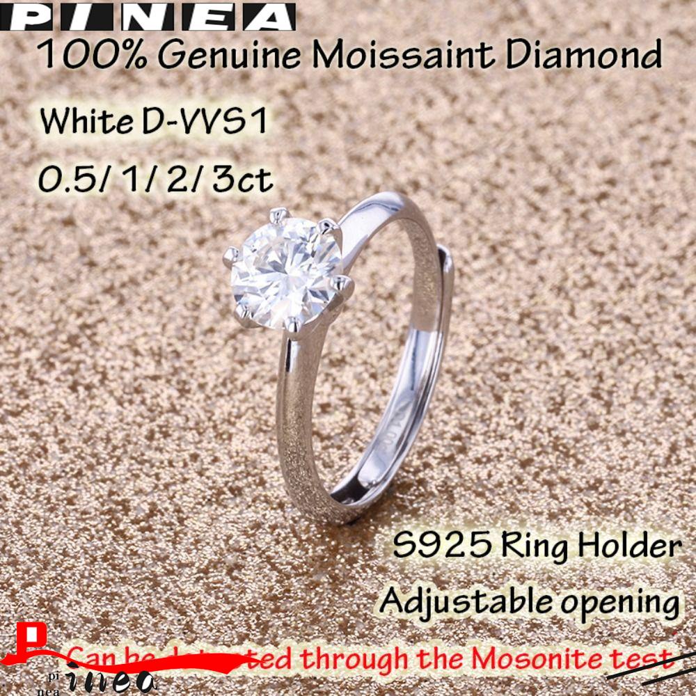 Nanas Asli Moissanite Cincin Perhiasan Aksesoris Wanita Perhiasan Pertunangan Rings