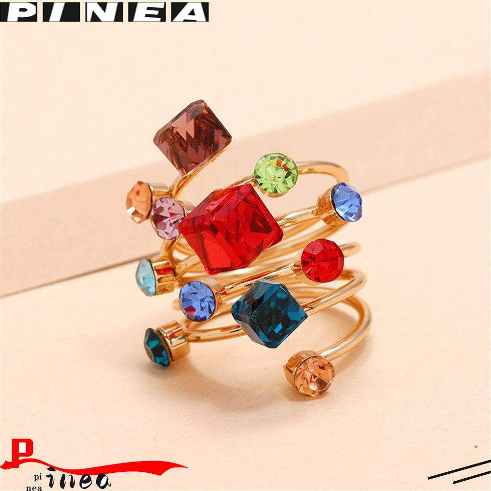 Cincin Nanas Antik Vintage Hadiah Pesta Perhiasan Berlian Imitasi Untuk Wanita