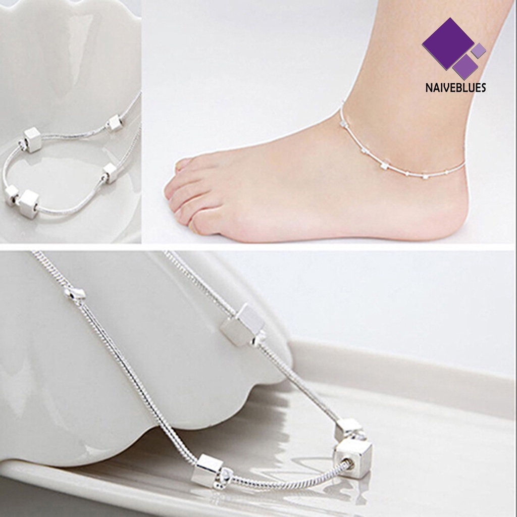 &lt; Naiveblues &gt; Gelang Kaki Indah Adjustable Wanita Bintang Hati Manik-Manik Liontin Kaki Untuk Belanja