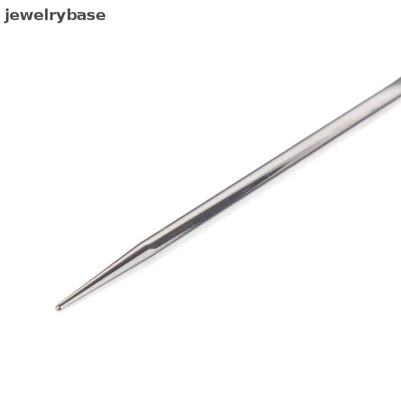 [jewelrybase] Spatula Toner Makeup Kepala Ganda Stainless Steel Dengan Tas PU Mixing Stick Butik