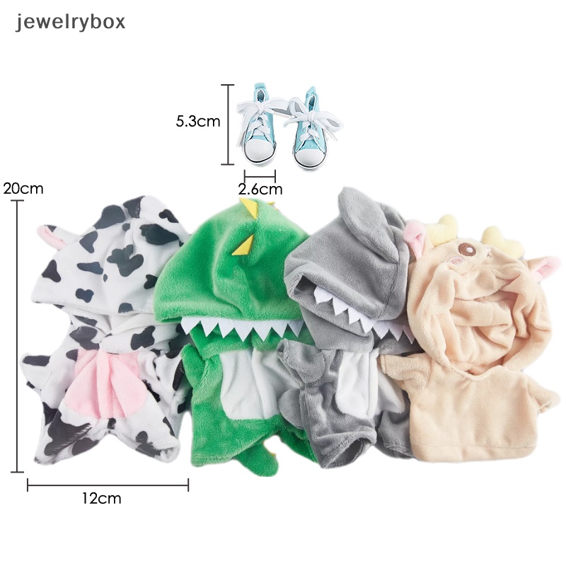 [jewelrybox] Celana Onesie Dinosaurus 20cm Setelan Boneka Pajamas Baju Boneka Aksesoris Boneka Butik