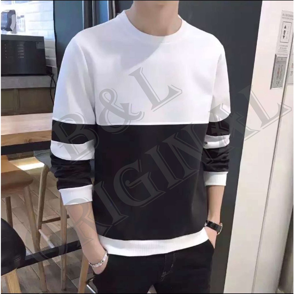 Bisa Bayar Di Tempat/ BS//COD// BAJU KOMBI//T-SHIRT TANGAN PANJANG//FASHION PRIA GOOD QUALITY