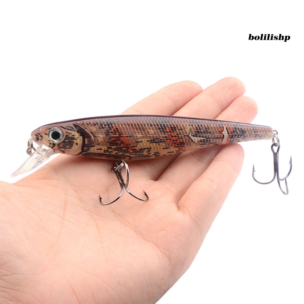 Bo-12.3cm/17.5g Umpan Pancing 3D Fisheyes Kait Tajam Air Asin Air Tawar Ikan Kecil Umpan Keras Memancing Luar Ruangan