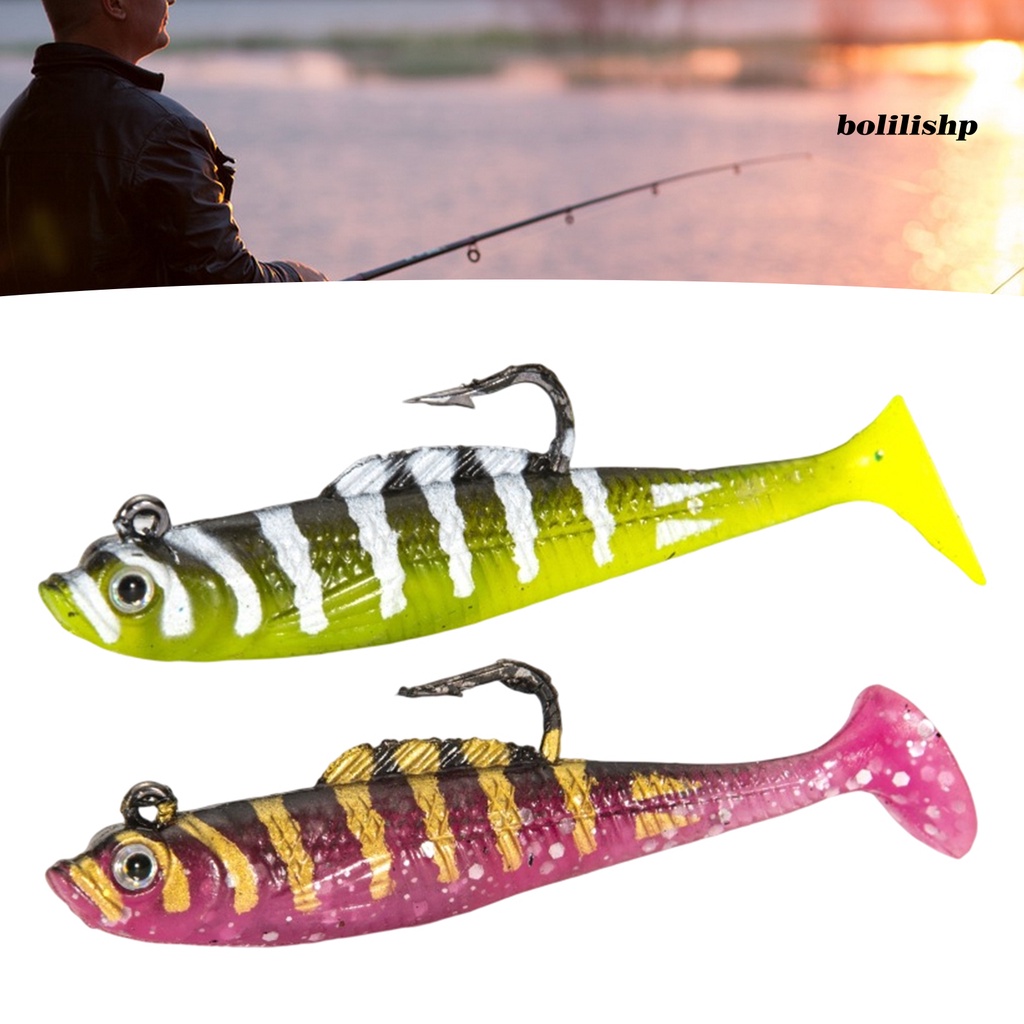 Bo-6cm Memancing Umpan T Ekor Realistis 3D Simulasi Fisheyes Tajam Kait Warna Cerah Angling Universal Tenggelam Lembut Memikat Buatan Umpan Penggunaan Luar Ruangan