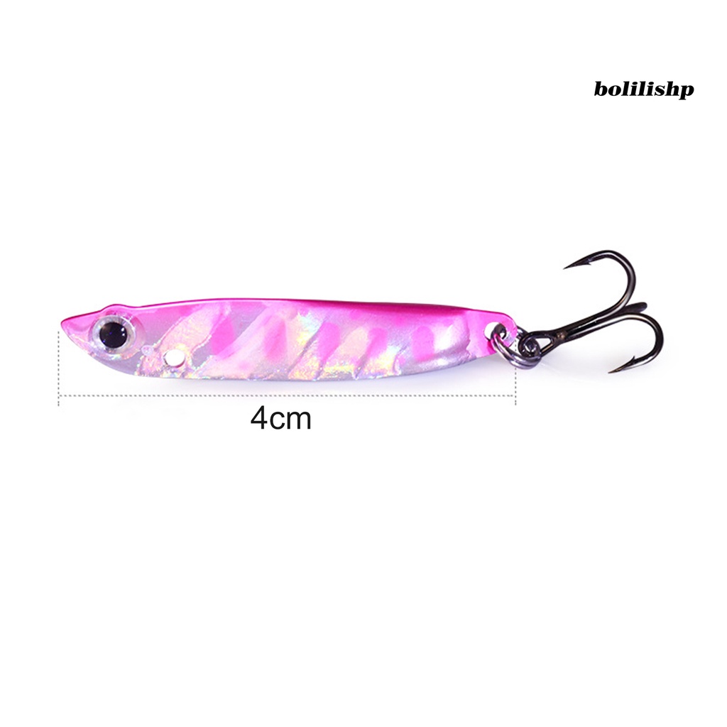 Bo-4cm Umpan Keras 3D Simulasi Fisheye Tajam Kait Warna Terang Angling Metal Trout Bass Tackle Memancing Umpan Memancing Luar Ruangan