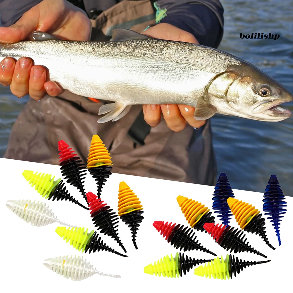 Bo-3.5cm/4.5cm Umpan Pancing Botol Simulasi Warna Cerah Tahan Sobek Dua Warna Ketangguhan Yang Baik Universal Lembut PVC Trout Memancing Buatan Cacing Swimbait Memancing Perlengkapan Memancing