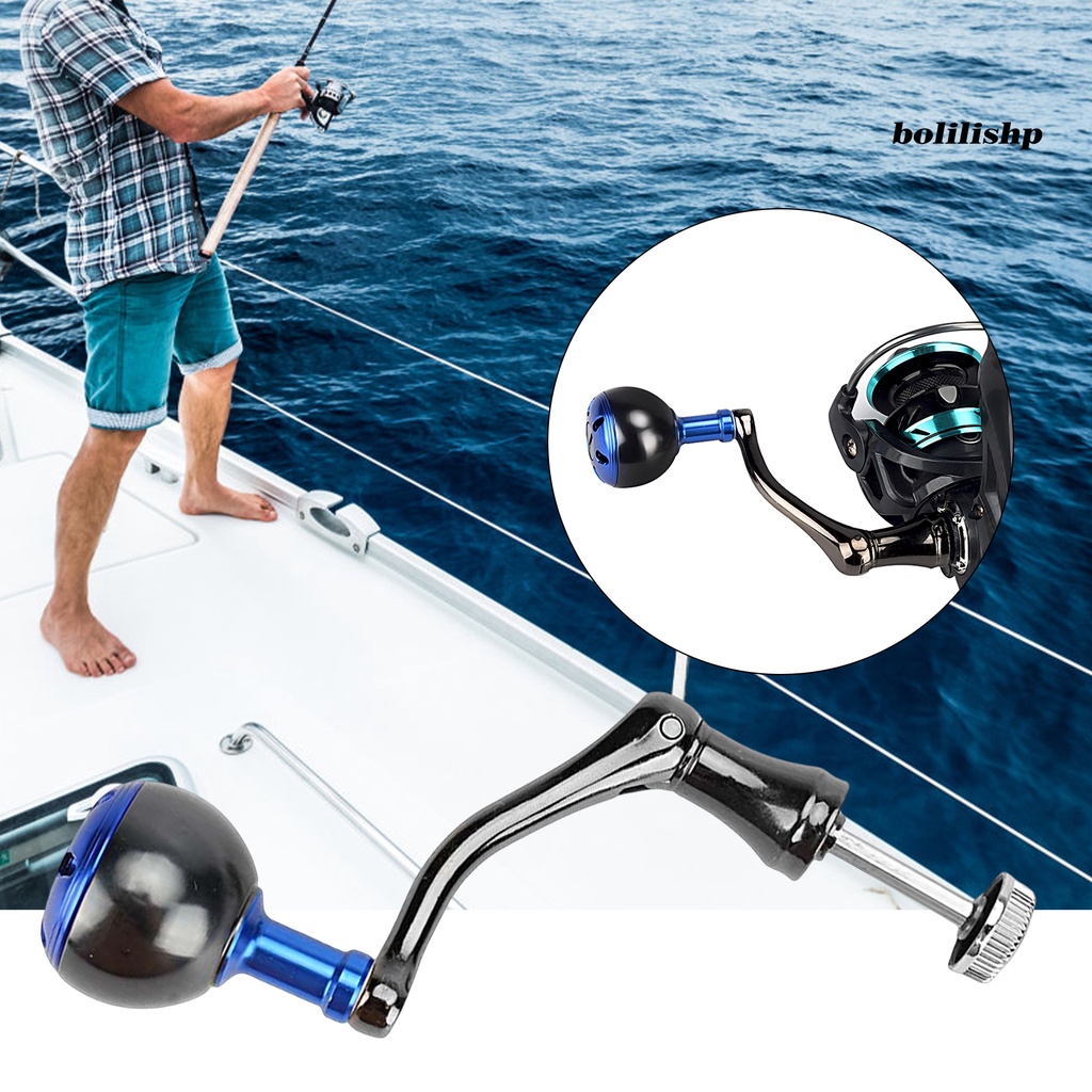 Bo-fishing Reel Handle DIY Nyaman Halus Aksesoris Modifikasi Kepala Ganda Logam CNC Spinning Reel Grip Arm Pengganti Untuk Memancing