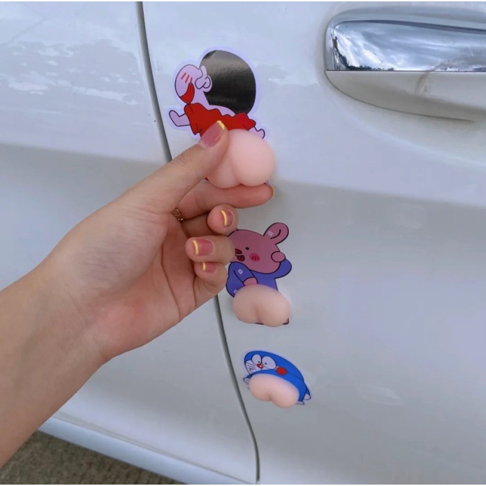 Stiker Pintu Mobil Karakter Kartun / 3D Sticker Bumper Spion Mobil