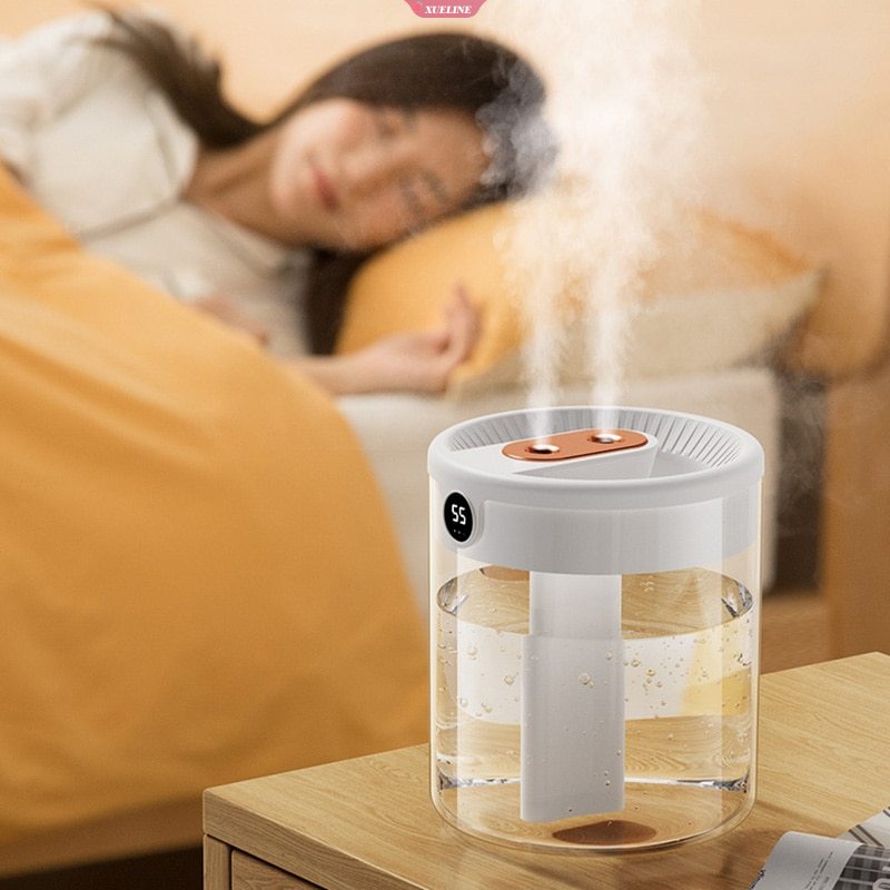 2l Humidifier Udara Nozzle Ganda Dengan Tampilan Kelembaban LCD Kapasitas Besar Aroma Diffuser Minyak Esensial Untuk Rumah, Kamar Tidur [ZXL]