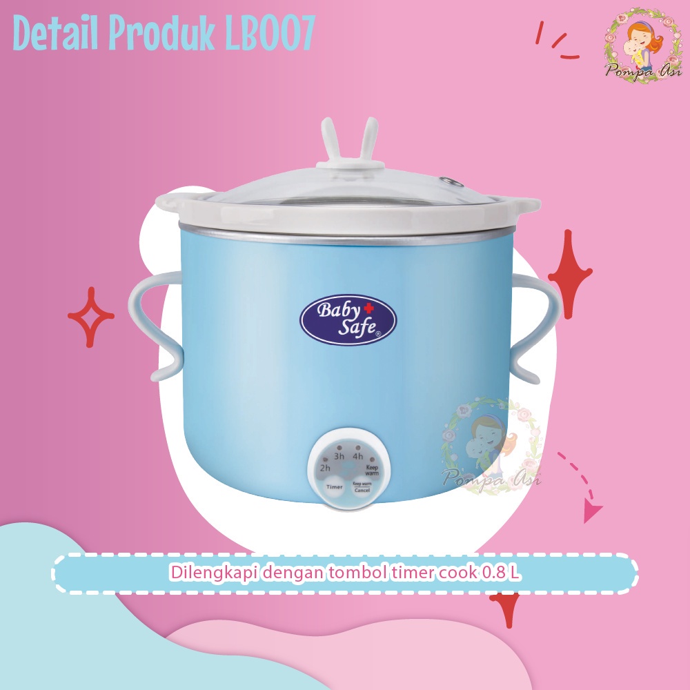 Baby Safe Slow Cooker MPASI Digtal Peralatan Makan Bayi Praktis Hampers Kado Lahiran By Mallpompaasi