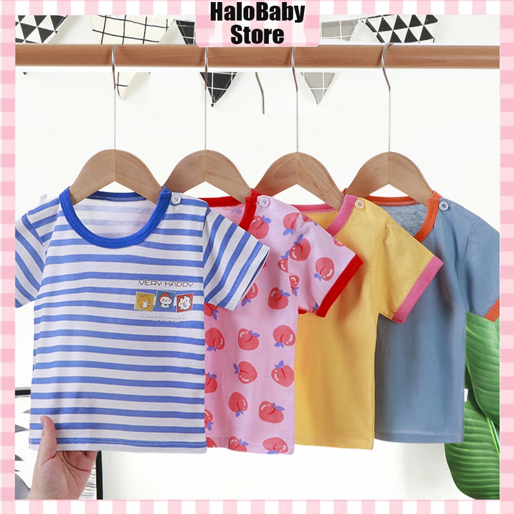 Halo Baby Baju Kaos Anak/ Kaos Anak Laki-Laki Lengan Pendek/Baju Bayi Dan Anak Import/Setelan Kaos Anak/Kaos polos anak