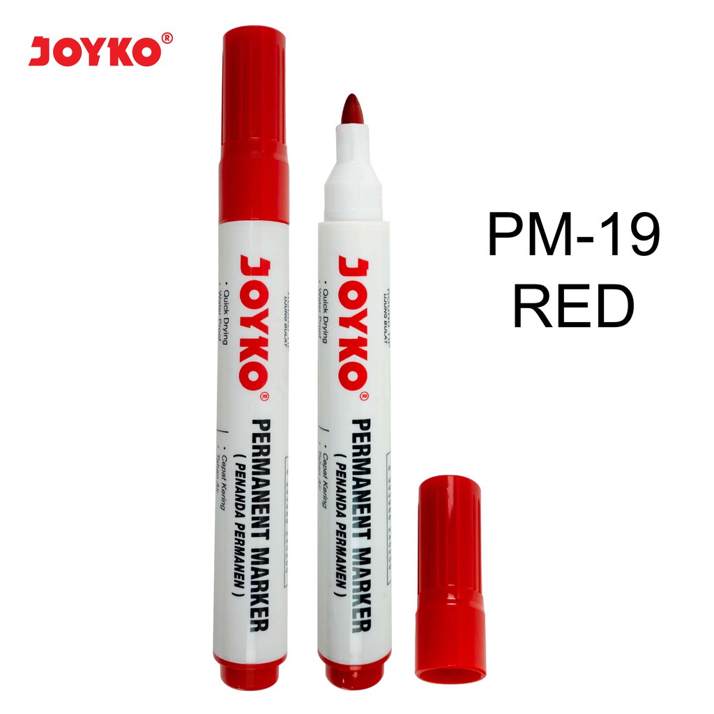 Joyko Permanent Marker Spidol Permanen Round Tip