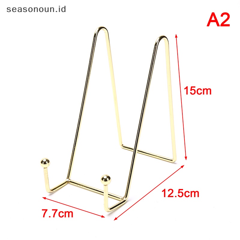 Stand Display Piring Seasonoun Gambar Easel Metal Plate Stand Holder Display.
