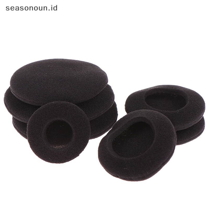 Seasonoun 10Pcs Busa Tebal Earpads Cushions Bantalan Telinga 3.5/4.5/5.5/6cm Untuk Headphone Bulat.