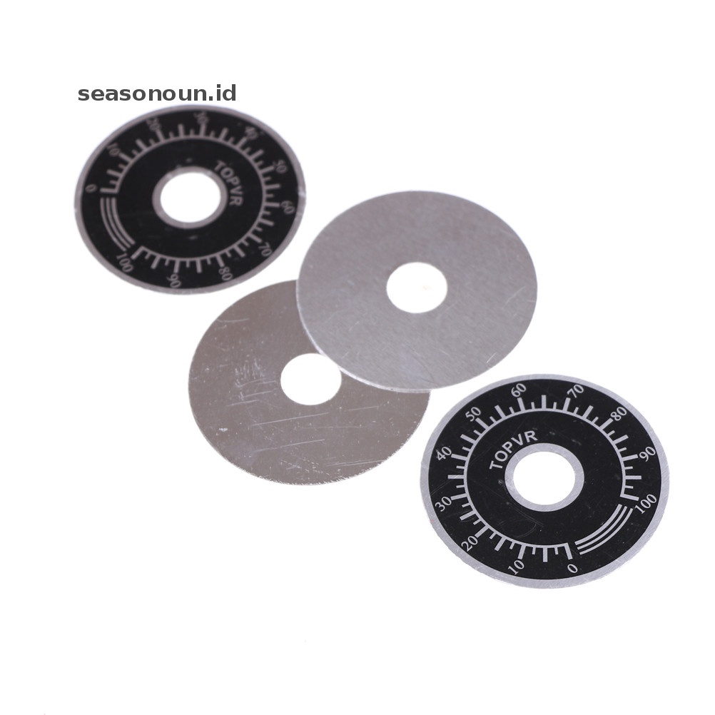 Seasonoun 10Pcs 0-100 WTH118 WX112 RV24YN Potensiometer knob scale Timbangan digital.
