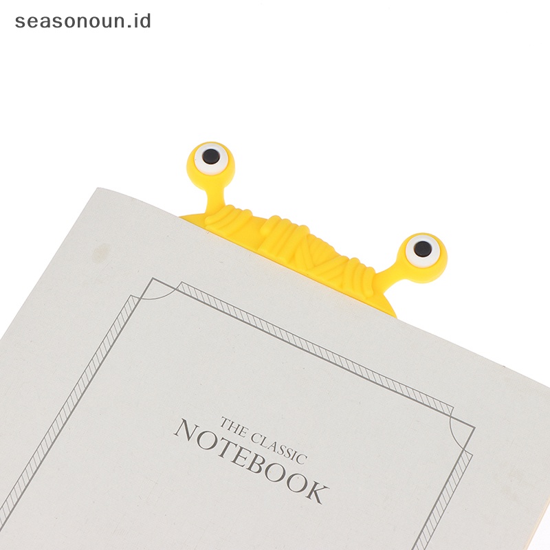 Seasonoun Kreatif 3D Bookmark Kartun Littlemonster Reader Perlengkapan Sekolah Alat Tulis Anak.
