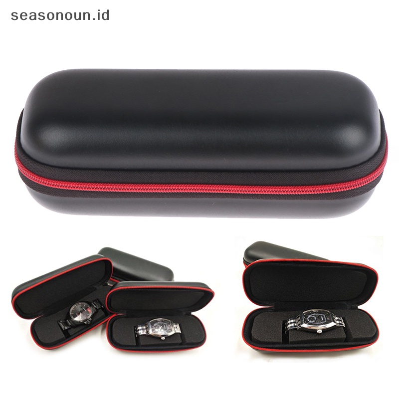 Seasonoun EVA Watch Box Handmade Watch Roll Travel Case Kantong Arloji Kotak Penyimpanan Jam Tangan.