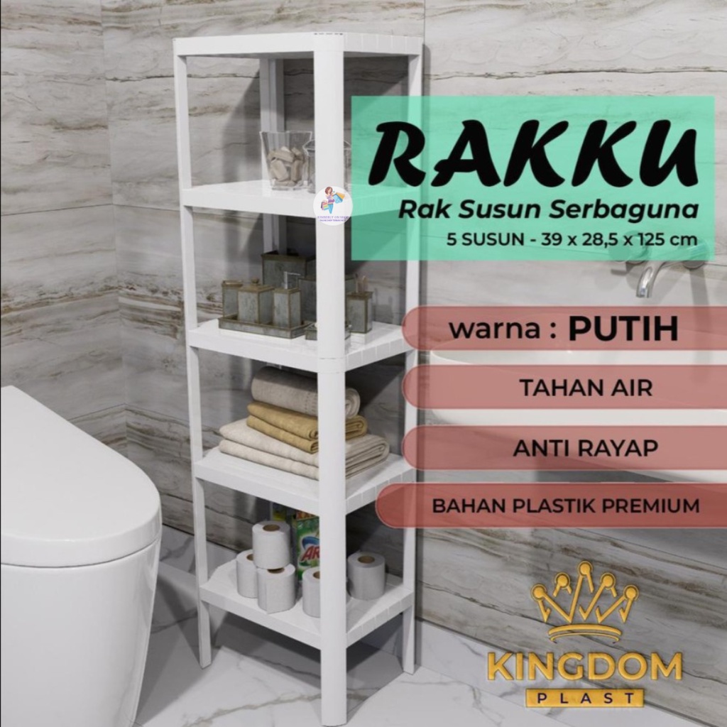 Rak Susun 5 Tingkat Serbaguna Rakku Kingdom Plastik