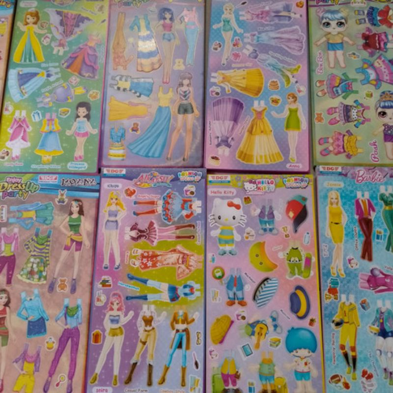 15 Lembar Mainan Bp Bp an Karakter / Mainan Anak Perempuan / Mainan Jadul Gambar Di Kirim Random