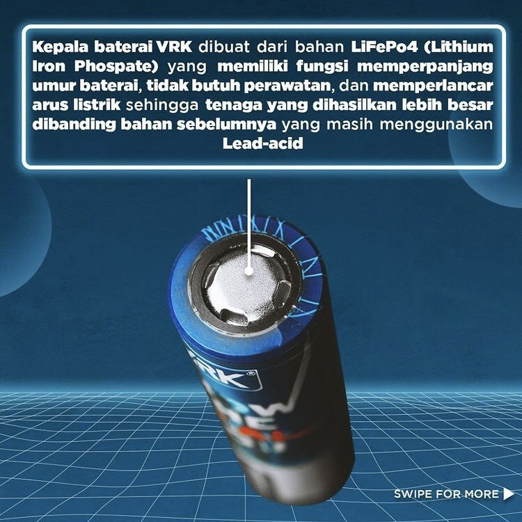 BATERAI VRK BATTERY 18650 3000MAH VRK BATERAI VAPE AUTHENTIC BATTERAI