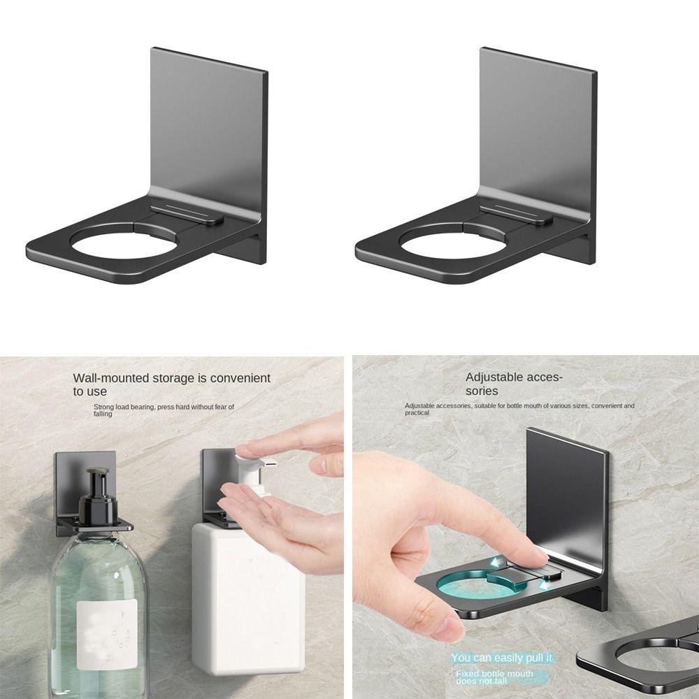 Ly Tempat Botol Sabun Klip Portable Wall Hanger Shampoo Holder