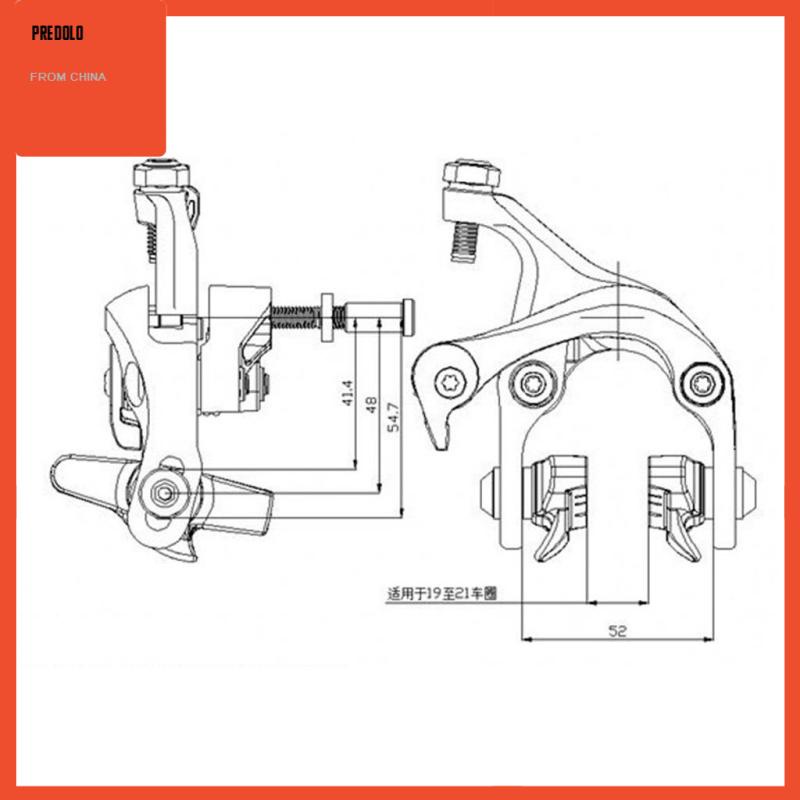 [Predolo] Set Jangka Sorong Depan Belakang Sepeda Dual Side Pull Untuk Roda 19-21 ''