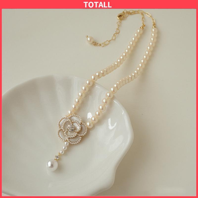 COD Kalung Liontin Camellia Untuk Wanita Gaya Korea Fashion Accessories-Totall