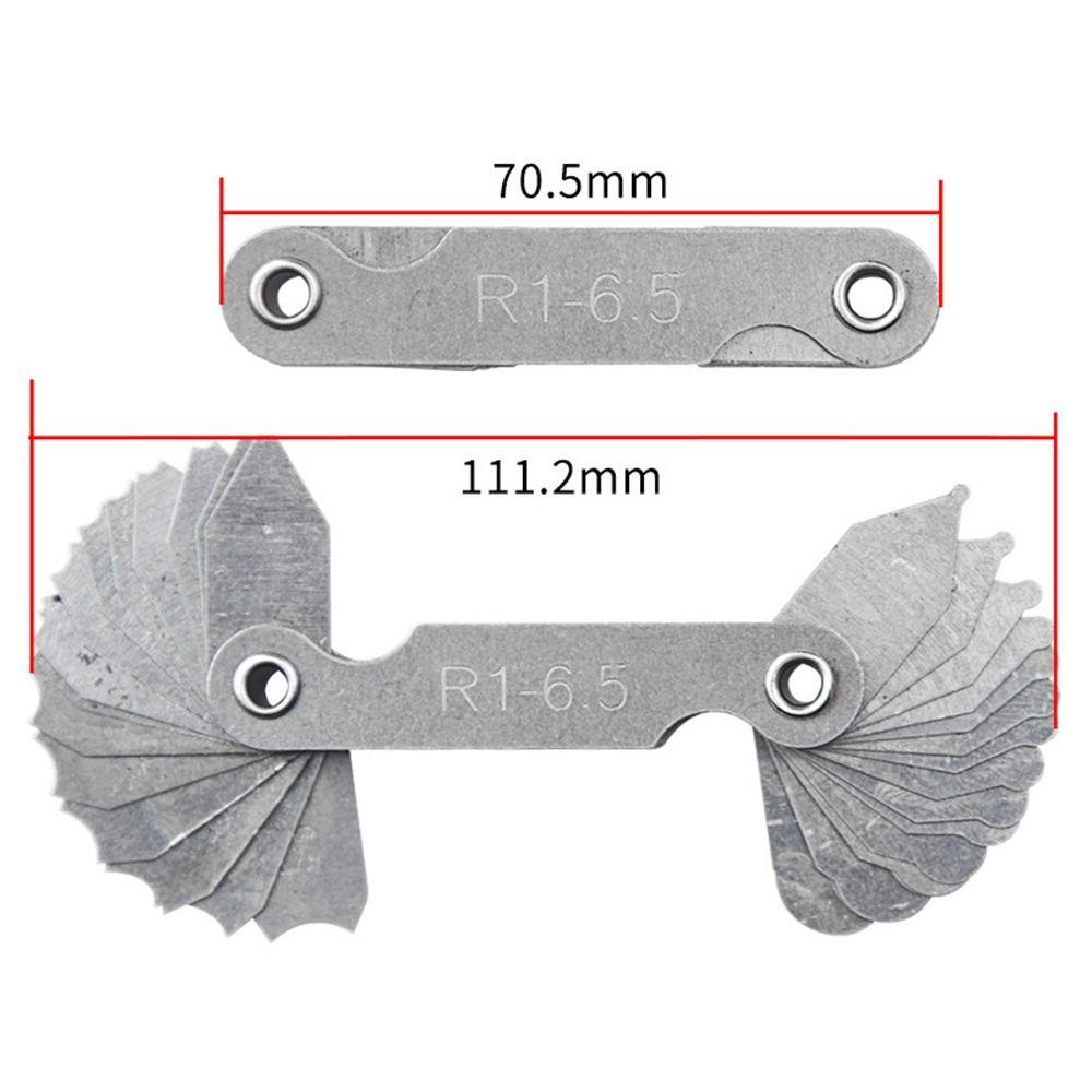 Nanas 16pcs /set Screw Pitch Radius Fillet Gauge Arc Alat Ukur Measuring Gage Sample R Gauge