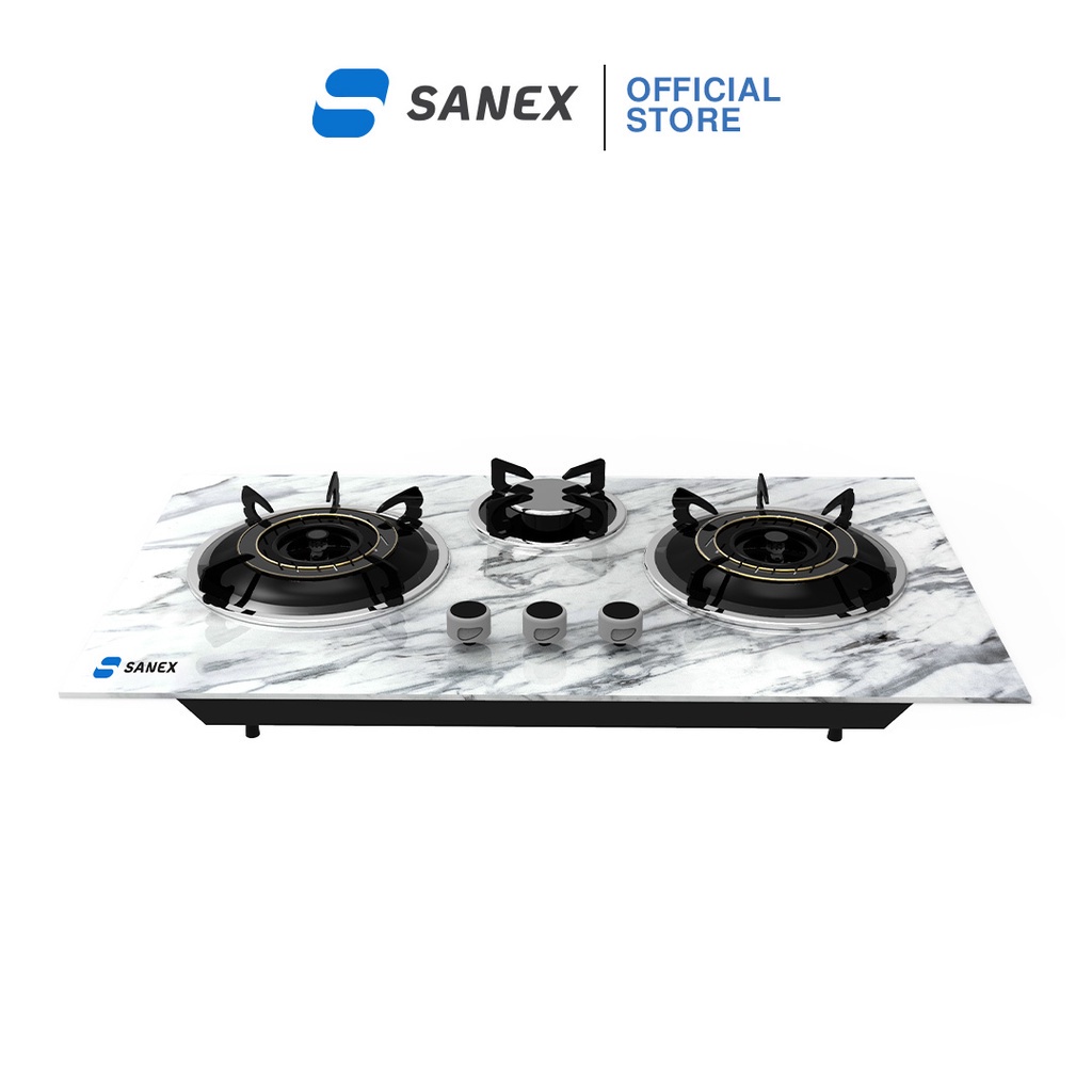 SANEX KOMPOR GAS KACA SN-KT301 3 TUNGKU 2IN1 BISA TANAM DAN DUDUK MURAH